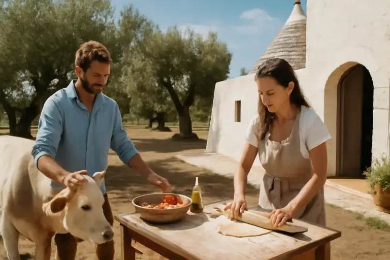 Soggiorni esperienziali in masseria pugliese: la giornata tipo tra animali, ulivi e cucina interattiva